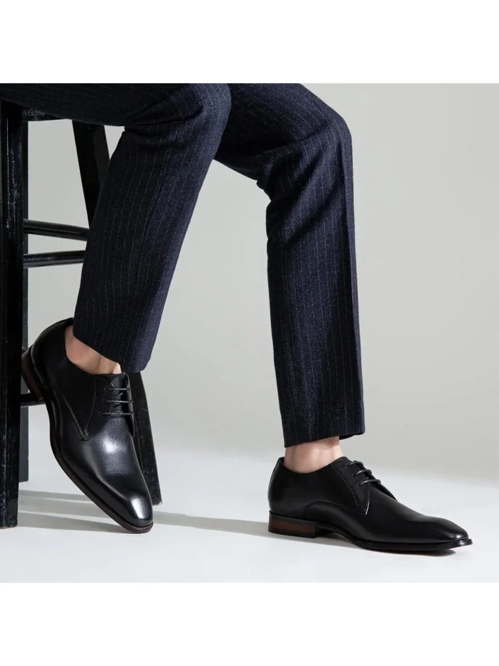 Men's Black Dress Shoes Leather Wingtip Formal Business Oxford Shoes